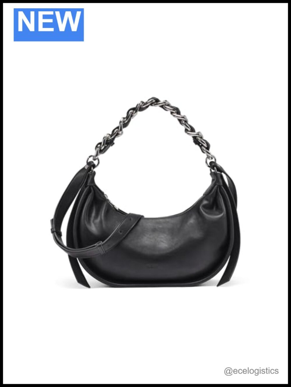DKNY Fiona Small Hobo Bag Polyurethane Zipper Closure